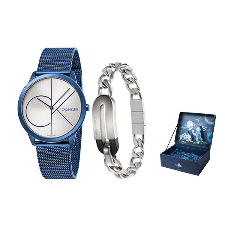 Calvin Klein Ck Минималистичная серия Кварцевые часы Унисекс часы Серебристые K3M51T56