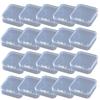 Ideamall Plastic Cases, Transparent, with Lids, for Small Items and Medicine, Set of 20 (7.5 X 7.5 X 2cm)