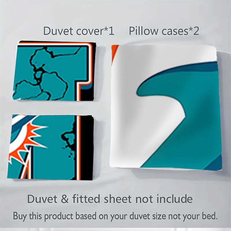 3Pcs Dolphins Team Spirit Gear Bedding Sets For All Sizes New 3D Printed Bed Cover Comforter Duvet Cover Pillowcase Bedroom Decoration
