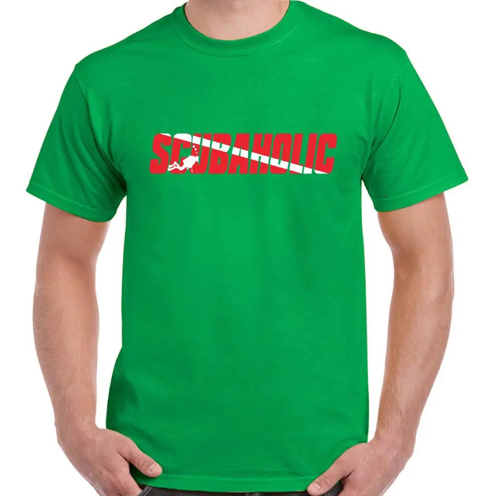 Scubaholic Funny Scuba Diving Dive Sea Diver TShirt 100 Cotton ONeck Summer Short Sleeve Casual Unisexs Tshirt Size S3XL