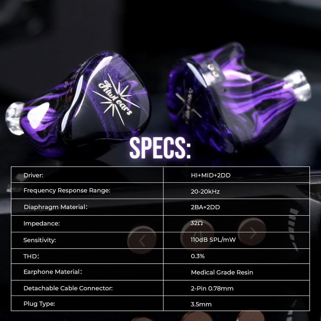 Linsoul Kiwi Ears Quartet Hybrid Wired HiFi наушники Эргономичный дизайн Принимает стерео штекер 2pin разъем наушники со сбалансированным звуком