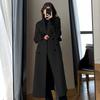 New Women's Clothing with Cotton Medium Long Woolen Coat Fat MM Over Knee Thick Fashionable Loose and Slimming Woolen Coat