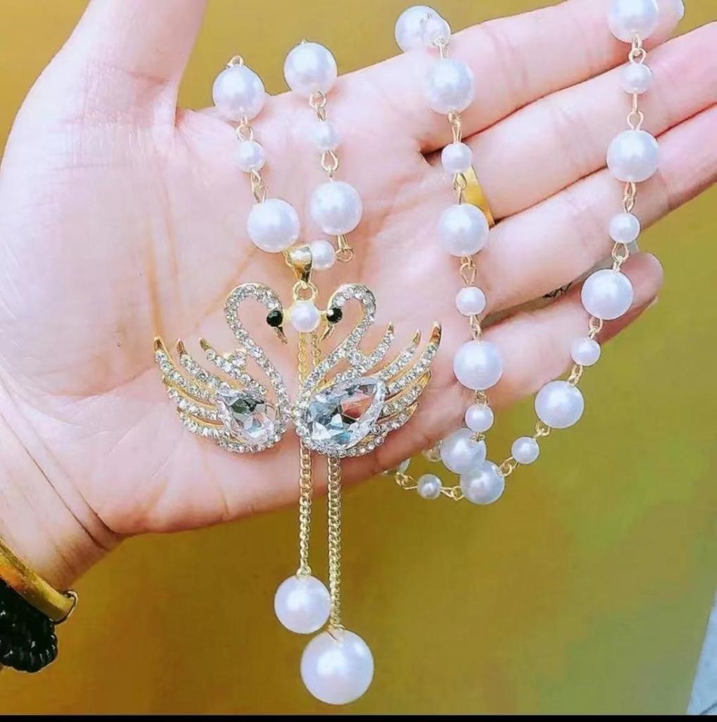 Корейское жемчужное ожерелье: Роскошная длинная цепочка для свитера для осени/зимы