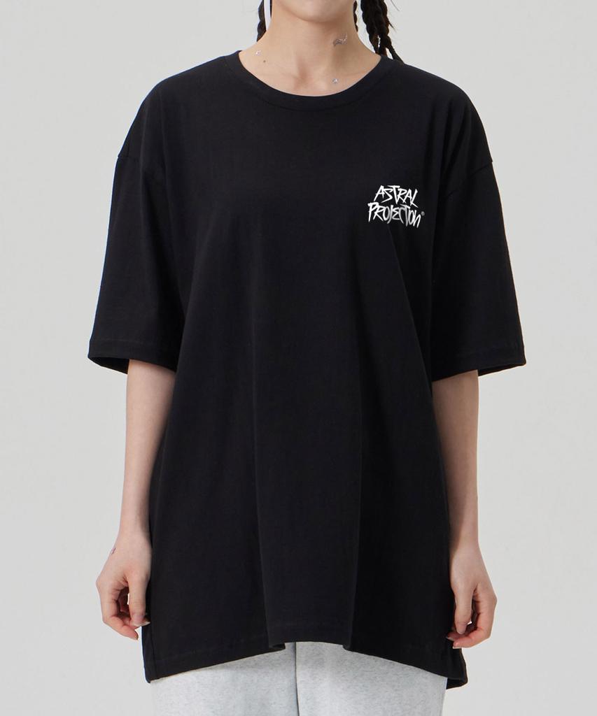 ASTRAL PROJECTION [Graffiti] Cotton Loose Fit Short Sleeve T-Shirt_Black