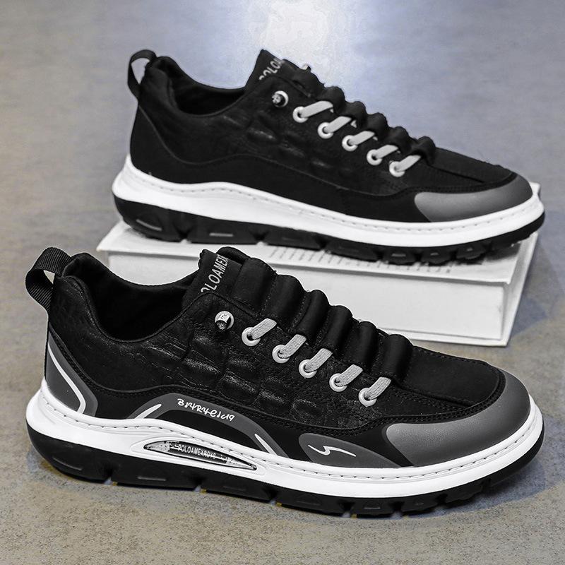 Мужские дышащие вулканизированные туфли 2025 Новая весна Сетчатые дышащие Беговые Мужские Повседневные Модные На толстой подошве Нескользящие Спортивные туфли