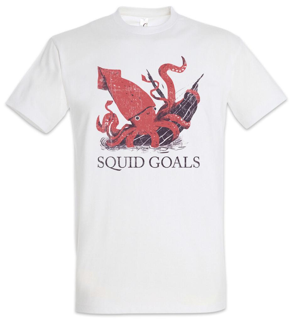 Футболка Squid Goals Squad Goals Хипстер Инди Альтернатива Моряк Капитан Лодка