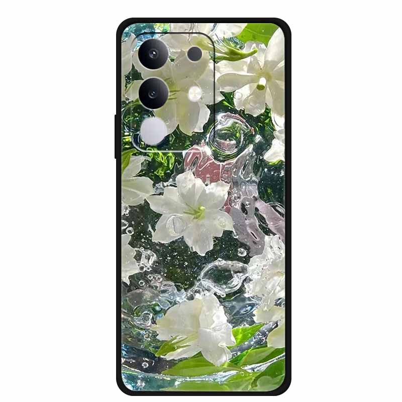 For vivo T4x Cover Silicone TPU Phone Case Funda for vivo T4x 5G V2437 Black Back Bumper Soft Protector Cartoon Anime Cute Capa