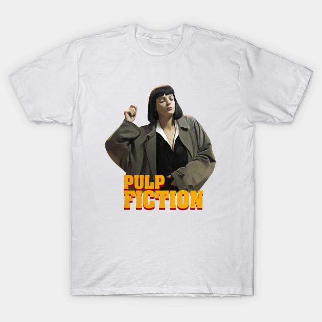 Funny Pulp Fiction TShirt Mia Wallace Quentin Tarantino Graphic Tshirts 90s Vintage Women Men Breathable Comfortable Tee Shirts