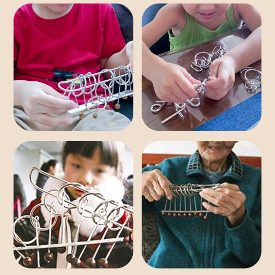 Металлическая головоломка-кольцо из 24/32/40/41 деталей, развивающая логическое мышление, тест на IQ, 3D-головоломка с соединяющимися проволоками, обучающая игра для детей и взрослых.