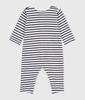 Petit Bateau Footless Romper 12 74cm A0DZ4, Off-White/Blue, Months,