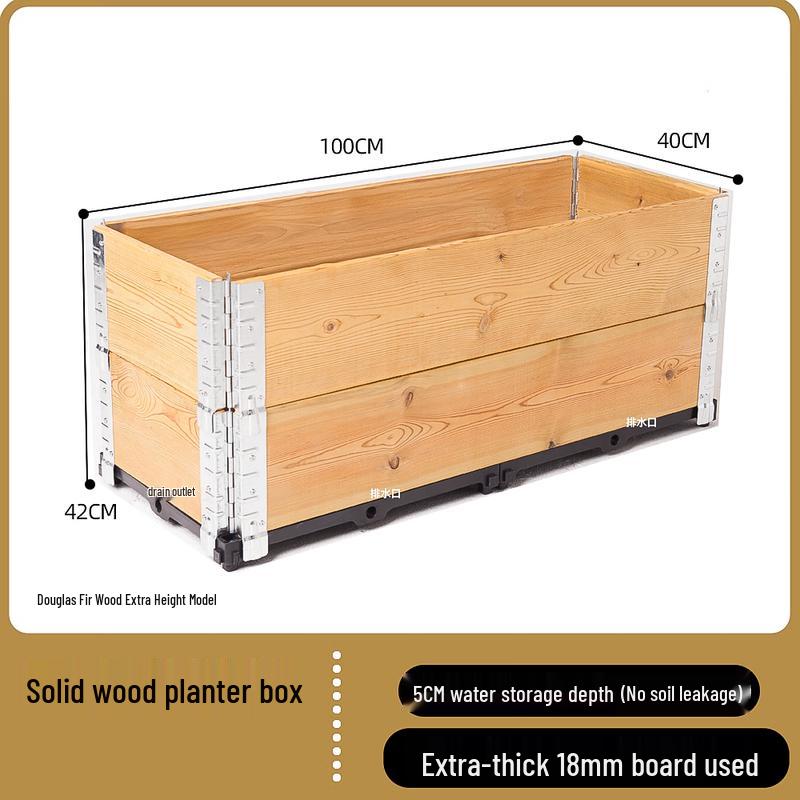 Yundu Антикоррозийный Высокий Деревянный Ящик-Кашпо из Пихты Дугласа