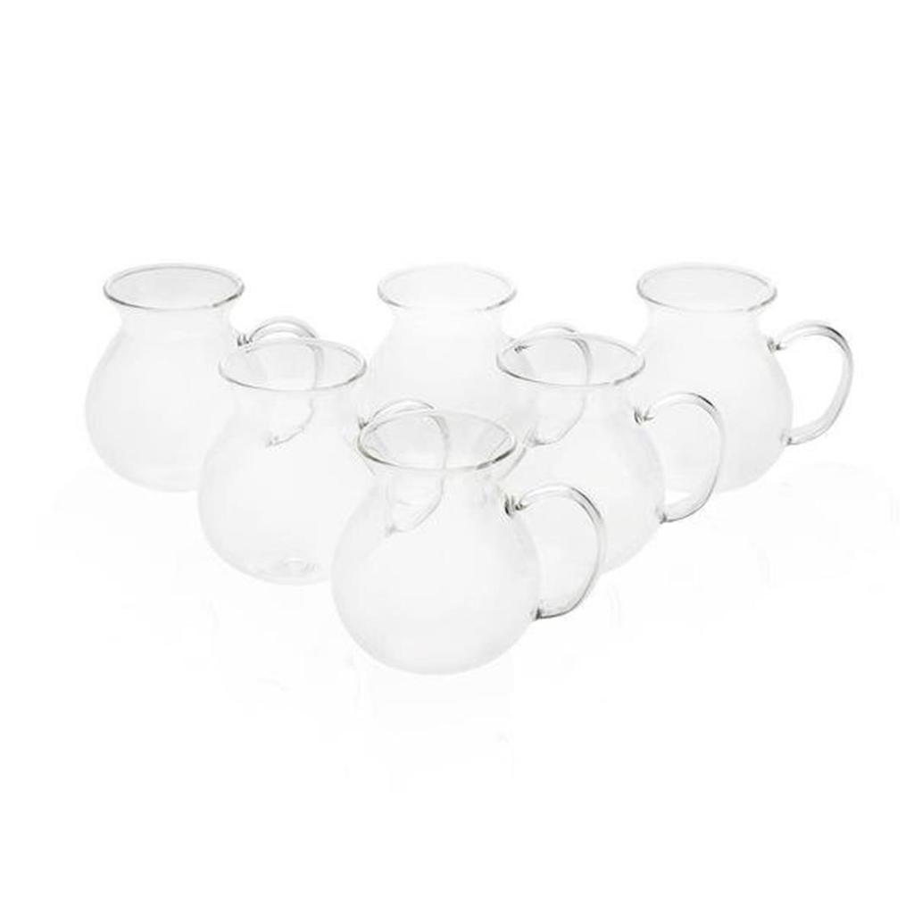 Arow Keyfi Ala Borosilicate 6 Piece Tea Set 220 Ml