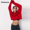 Cinemore Spring Autumn Women's Sweater Solid Oversize Casual Pullovers Warm Basic Long Sleeve Top O Neck Knitted Jumper Sweater