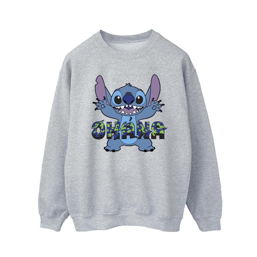 Disney Мужская толстовка Lilo And Stitch Ohana Blue Glitch