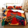 Аниме Люпен Третий Майн Фудзико Печатный Комплект Постельного Белья Пододеяльник Наволочка Комплект Постельного Белья Льняная Простыня Покрывало для Одеяла Полный Размер Queen King
