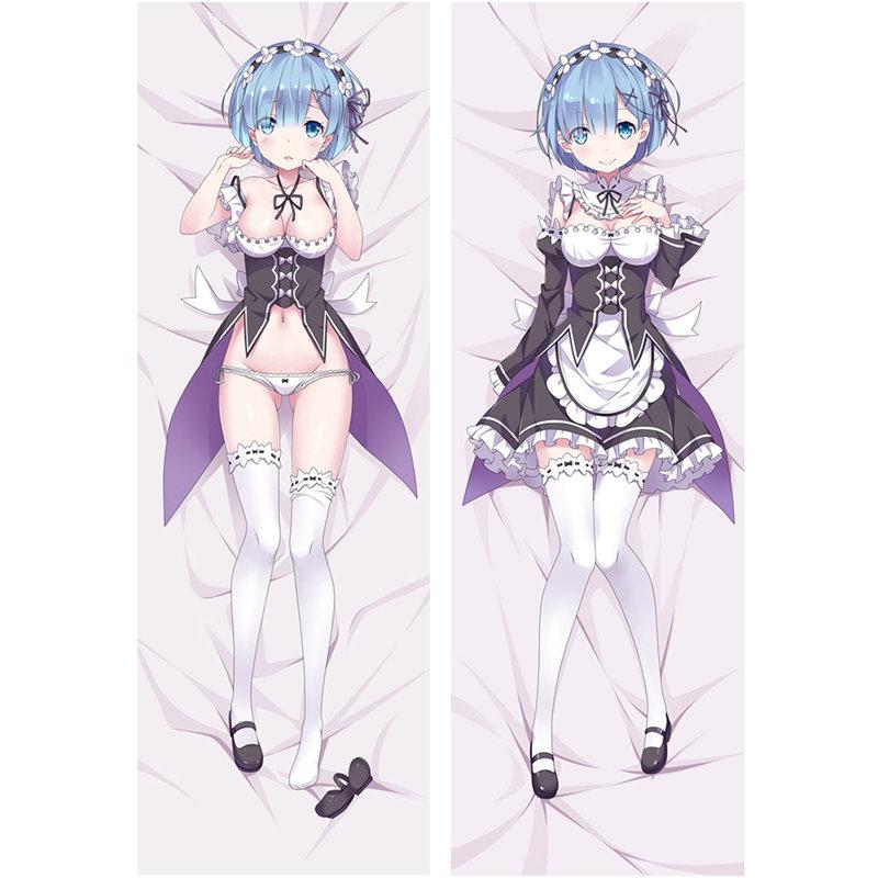 Аниме RE ZERO Starting Life In Another World Наволочки Rem Emilia 3D Двусторонние постельные принадлежности Обнимающая наволочка для подарков