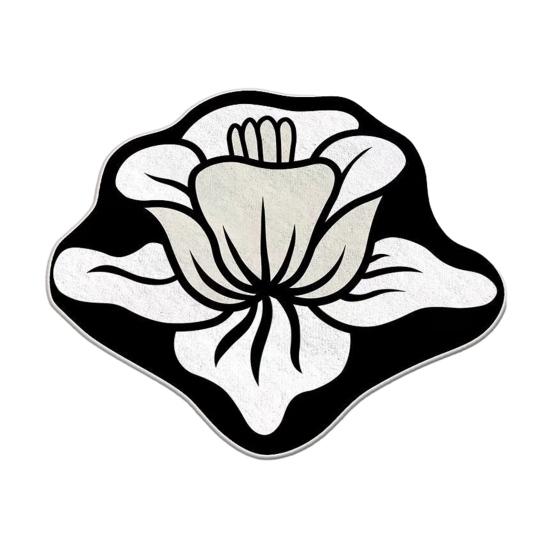 3D Цветочный Ковер Абсорбирующий Быстросохнущий Неправильной Формы Плюшевый Цветочный Напольный Коврик Моющийся Нескользящий Ковер для Гостиной Спальни Ванной Комнаты Кухни Декоративный