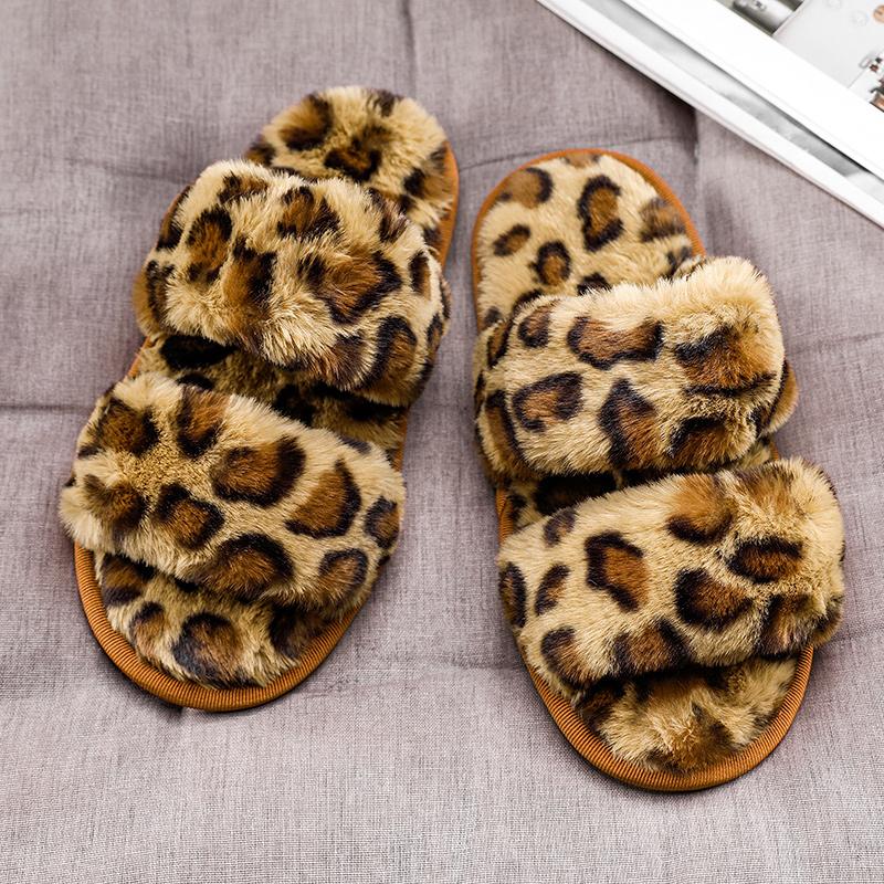 Winter Plus Velvet Warm Cotton Slippers for Home Use Casual and Fashionable Plus Cotton Slippers Fuzzy Slippers 35-44