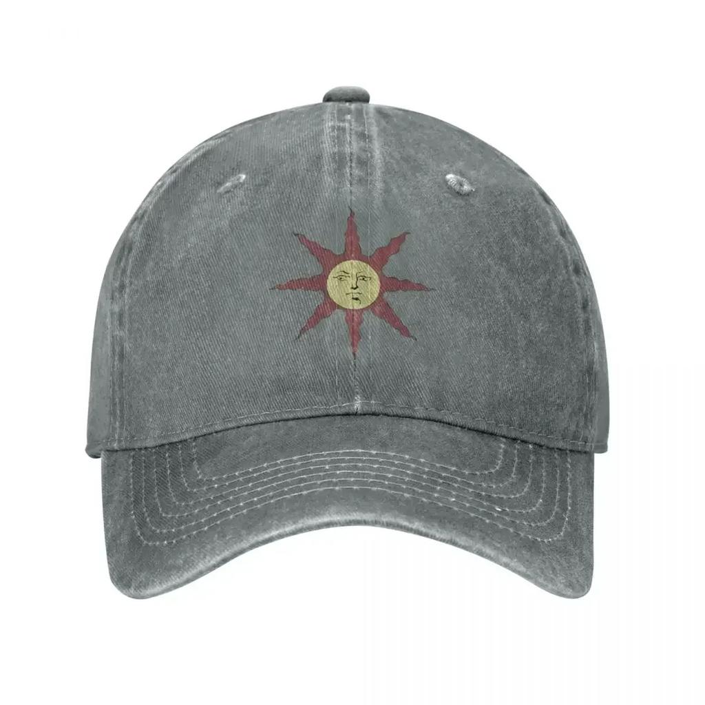 Кепка Бейсболка "Славь Солнце" Винтажная Потертая Стиранная Dark Souls Игра Snapback Кепка Унисекс Стиль Кепки для Активного Отдыха Кепка