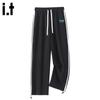 Izzueit Men's Street Style Loose Fit Straight-Leg Pants