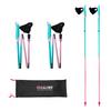 OKHEALING Portable 5-Section Carbon Fiber Trekking Pole Lightweight Anti-Slip EVA Handle Canes Folding Hiking Stick