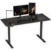 Standing Desk Memory Control Height Adjustable Desk 2 Cable Holes LED Display Sit Stand Desk Black