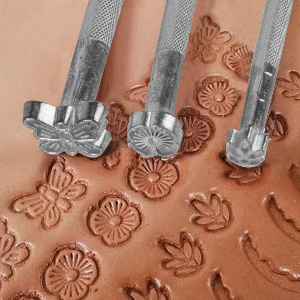 Набор стамесок для резьбы по дереву своими руками Искусства и ремесла Трафарет Скульптура Выбивание Цветов Печать 20 шт. Аксессуары для кожаных инструментов