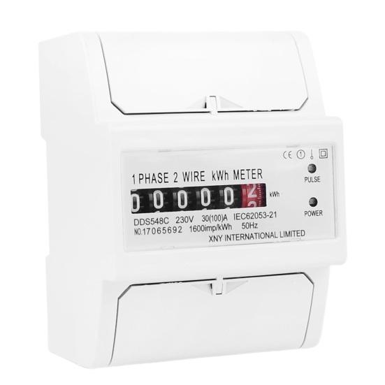 DDS548C 30-100A 230 В рельсовый счетчик электроэнергии широко используемый счетчик практический счетчик электроэнергии бытовой