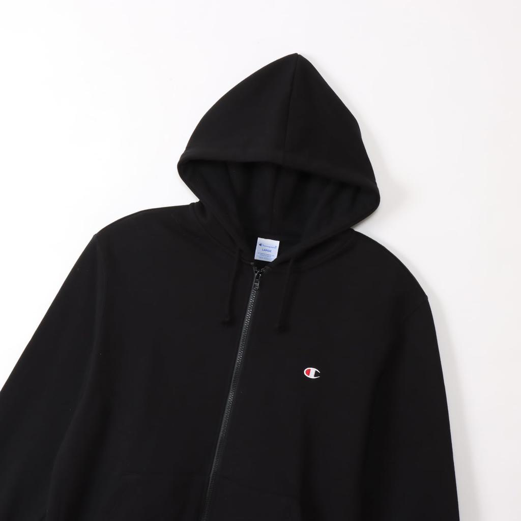 Champion Long Sleeve Cotton USA Fleece Hoodie with Embroidered Logo and Zip Hoodie C3-W104Z-090-M