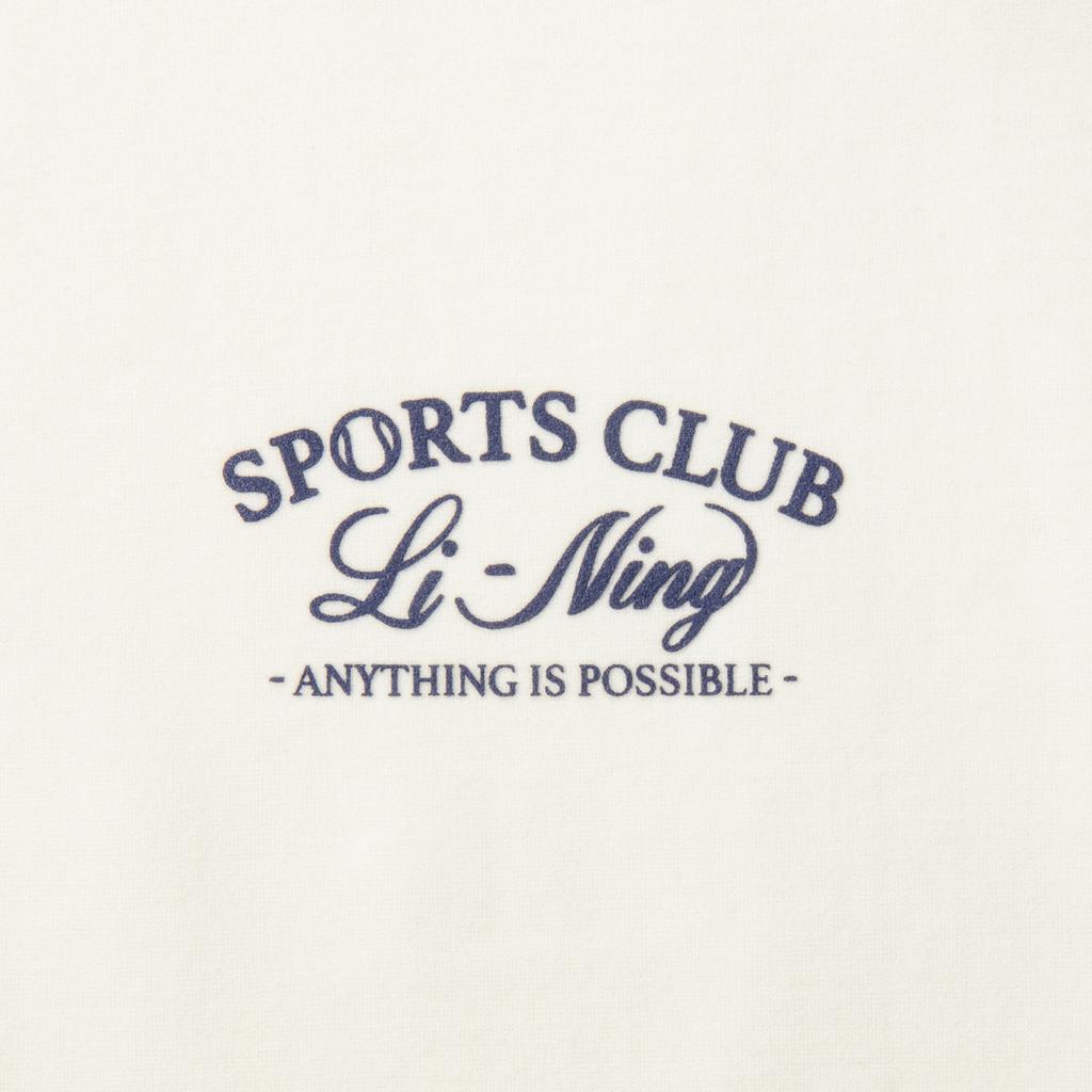 Li Ning Серия Спортивный Стиль Жизни Повседневная Простая Футболка с Круглым Вырезом и Коротким Рукавом Свободного Кроя Женская Футболка Молочно-Белый AHSV464-4