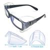 3 Pairs Side  for Eye Glasses Slip On Safety Glasses Shield Universal
