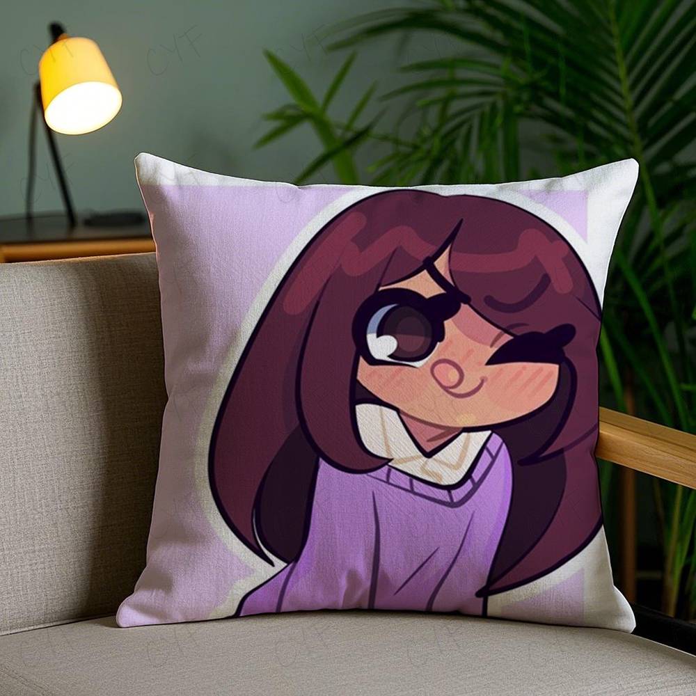 Aphmau Мяу Аниме Кошки Наволочка Безопасная Подушка с Пользовательским Фото, Невыцветающая Подушка из Матового Флиса, Безопасна для Матери и Ребенка.