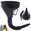 Detachable Hose Car Repair Tool with Filter Auto Refueling Funnel Oiler Filter Funnel Car Gadgets