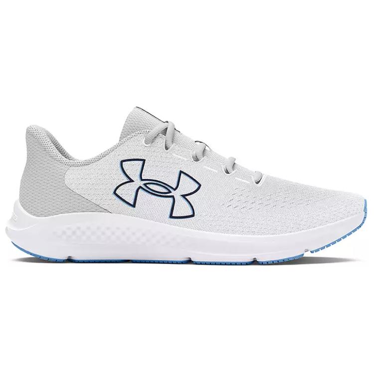 Under Armour Мужские кроссовки для бега Charged Pursuit 3 с большим логотипом Белые/Серые Halo 3026518-108