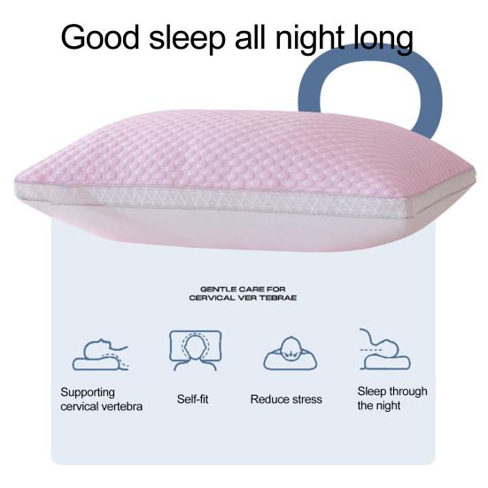 Summer Cool Pillow Washable 3D Texture Pillow with Mesh Border Breathable Cooling Pillow for Deep Sleep Home Bedroom Dormitory