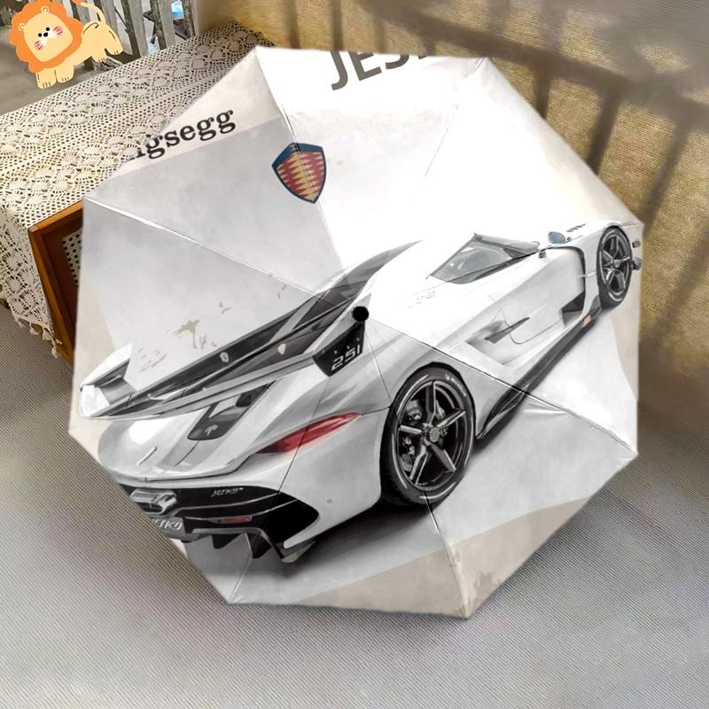 Koenigsegg Jesko: Ультра-суперкар Дизайн Складной зонт Подходит для всех сезонов Портативный Зонт в подарок Солнцезащитный зонт