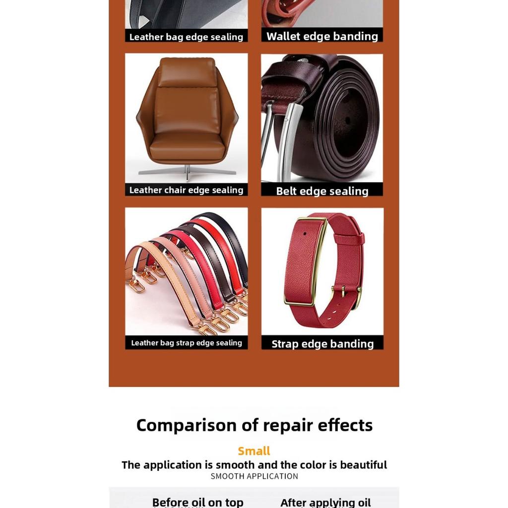 30g Leather Edge Oil - Repair Wear, Peel, and Color Loss - Suitable for Bags, Shoes, Jackets, Sofas, and All Leather Products