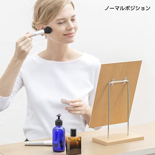 HORIUCHI MIRROR 2-стороннее зеркало на деревянной подставке, регулируемое по углу и высоте, зеркало для макияжа, элемент интерьера, подарок на день рождения