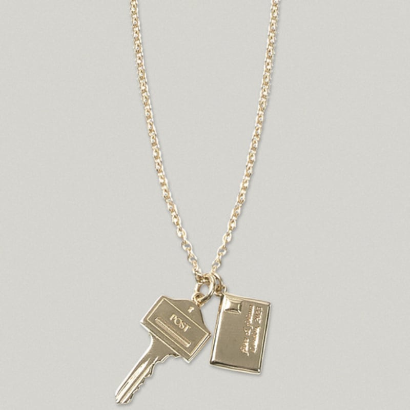 FOLNUA [folnua X Fi,ore] MINI POST KEY NECKLACE - GOLD (FULL)