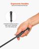 Fireplace Tool Set, 5 PCS Fire Tool Set and Holder with Five-Prong Stand, Tongs, Ash Shovel, Brush, Fire Place Poker, Wrought Iron Fireplace