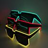1 Pair Luminous Glasses LED Up Dancing Sunglasses Wireless Hands-Free Light 4-Mode Drive Function