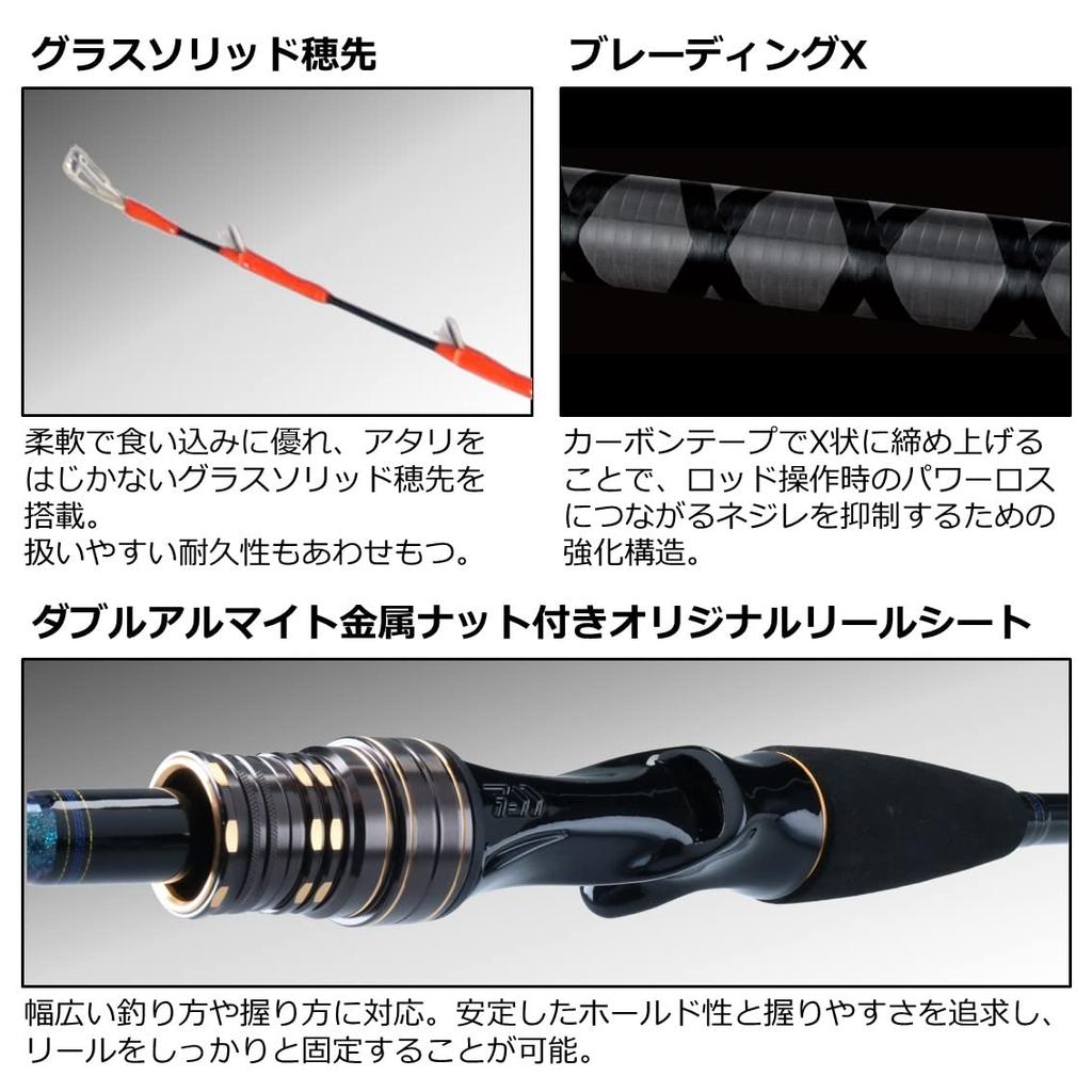 DAIWA Tenya Tachiuo X 91-180 R fishing rod black