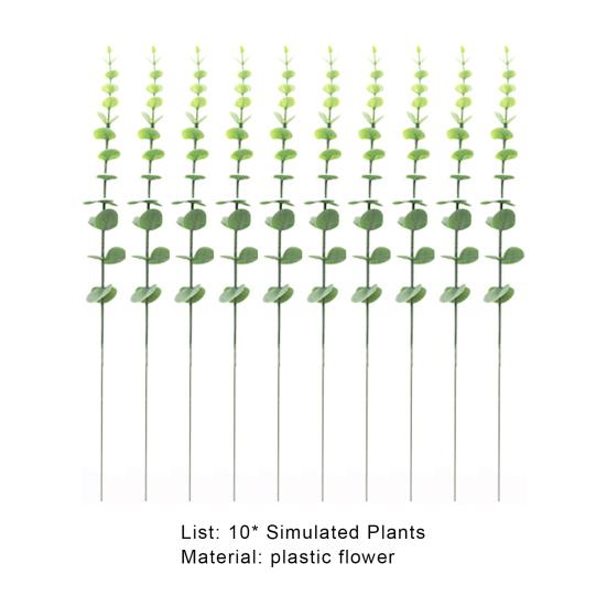 10 шт., имитация растения, реалистичный долговечный режущий практический стол, центральные детали, искусственный эвкалипт, реквизит для фотосъемки