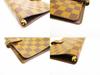 Оригинальные кожаные портфели LOUIS VUITTON Damier коричневого цвета Agenda MM #6869, восстановленные