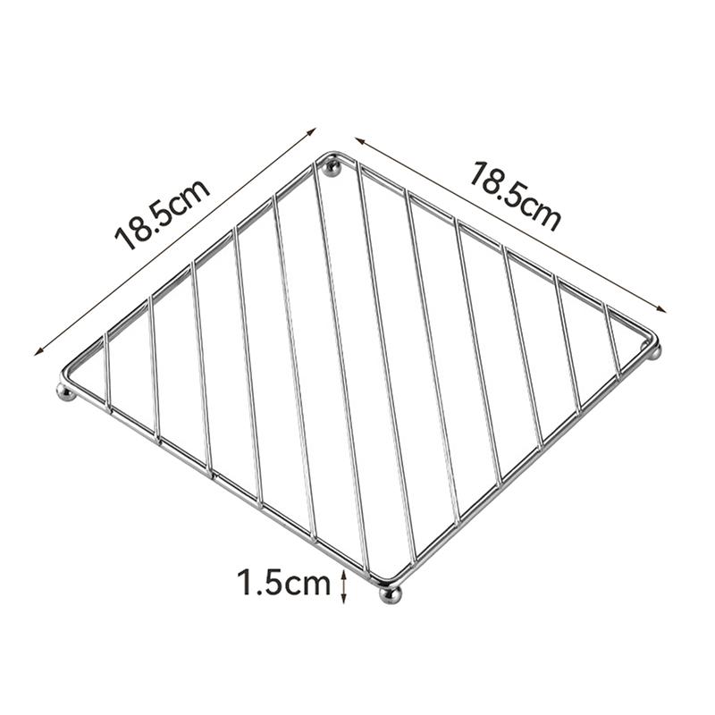 Круглая квадратная подставка из нержавеющей стали для кастрюль и сковородок, держатель, коврики для столовых приборов, коврики для посуды, подставки для напитков, кухонные инструменты, подставка
