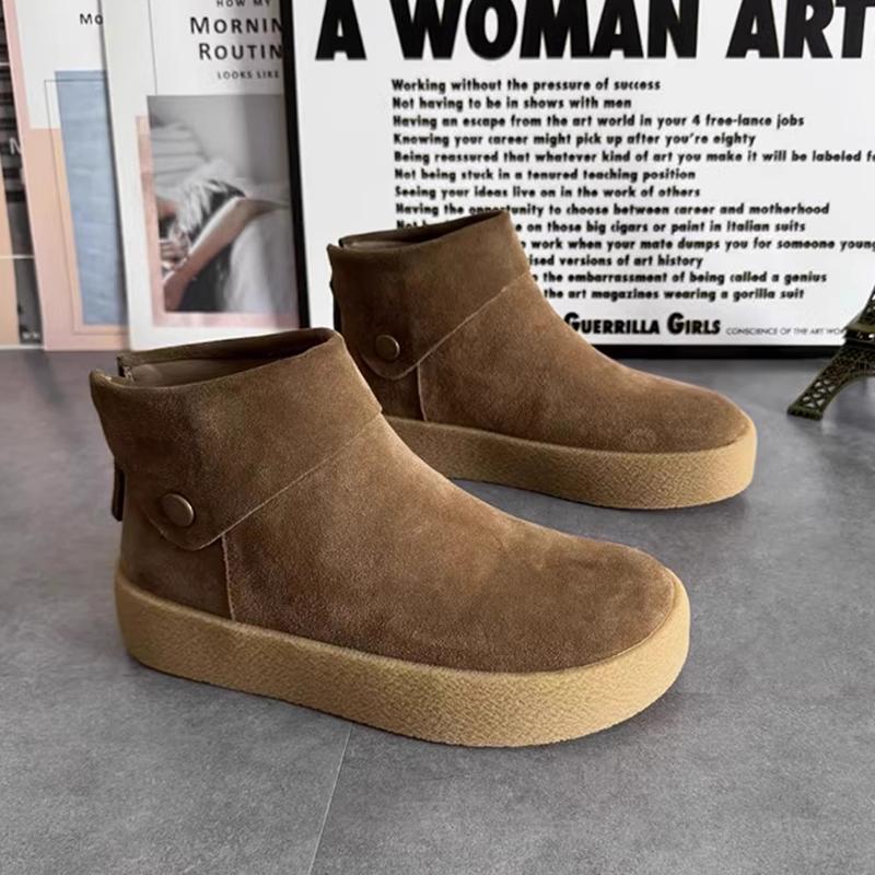Замшевые женские туфли на плоской подошве, повседневные ботильоны на платформе, женские модные кроссовки 2024 года, зимние удобные кроссовки для бега, новые женские туфли Zapatillas