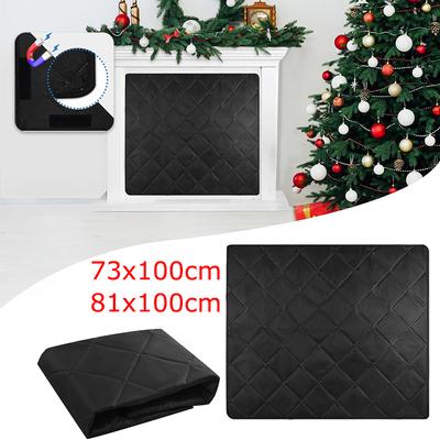 1 шт. Чехол для камина Аксессуары для камина С магнитным Современный Черный Ветрозащитный Теплый Жаростойкий 2 размера