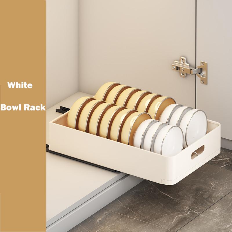 Kitchen Storage Rack with Slide Rails Retractable Drawer Organizer Pull-out Cabinet Organizer Tray Spice Box Kitchen Accessories