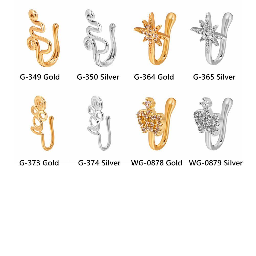 Crystal Nose Cuffs Fake Nose Cuff Non-Piercing Clip-On Nose Ring Nose Ring Cuffs African Nose Cuff