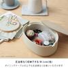 ideaco (Ideaco) Маленький настольный ящик для хранения с крышкой, 21,5 см (W) х 15,5 см (D) х 8 см (ЧАС), Овальная коробка M Низкая Камень Песок Белый
